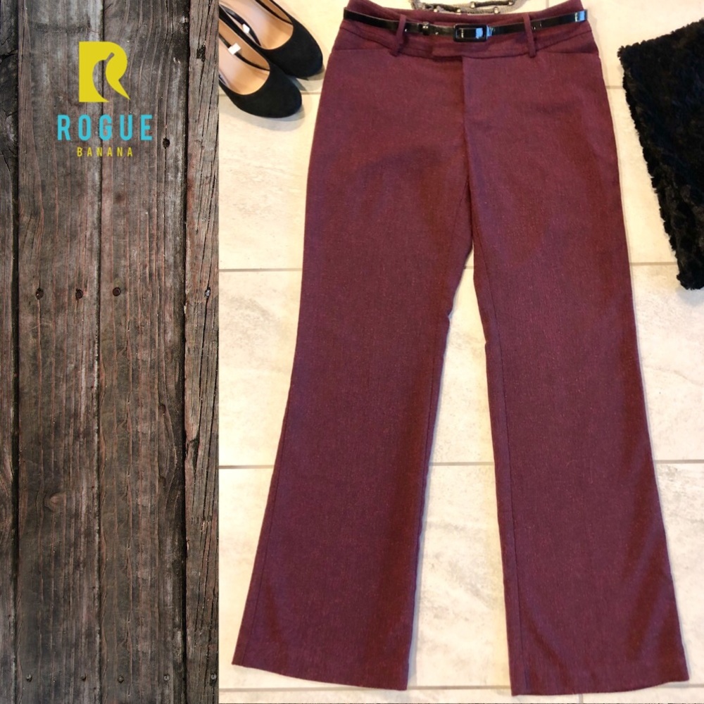 🥀Burgundy Maroon Tweed Dress Pant🥀 - Picture 2 of 8
